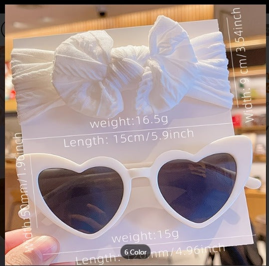 Little Diva Edition™ — Heart Sunglasses & Bow Headband Set