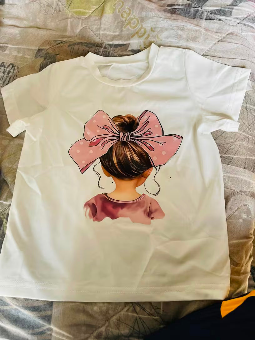 Girls Graphic T-Shirt (Random Print)