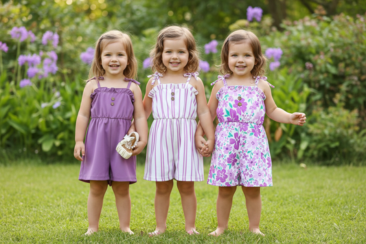 Girls Summer Romper Set – 3 Pack