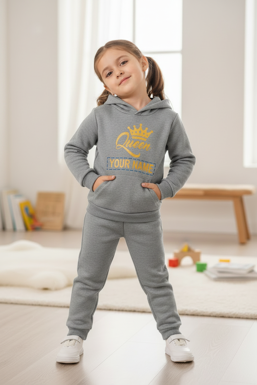Little Obsessed™ Queen/King Crown Kids Tracksuit Set