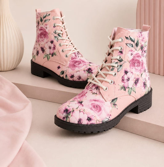 Little Obsessed™ Bloom Floral Lace-Up Boots