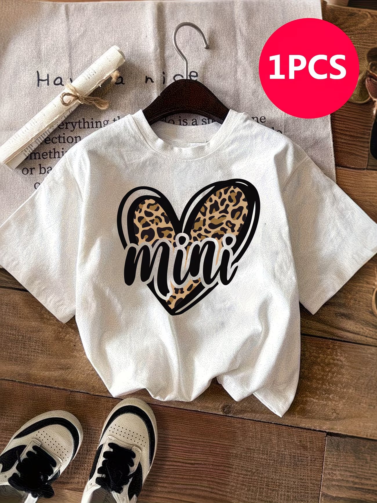 Mama & Mini Matching Leopard Heart Tee
