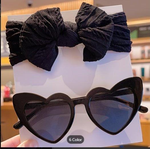 Little Diva Edition™ — Heart Sunglasses & Bow Headband Set