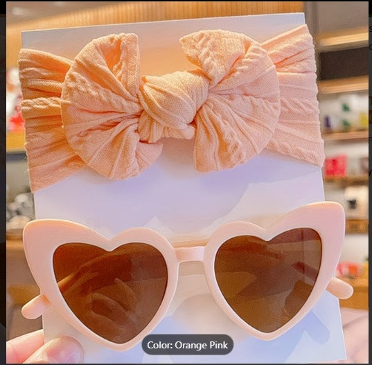 Little Diva Edition™ — Heart Sunglasses & Bow Headband Set