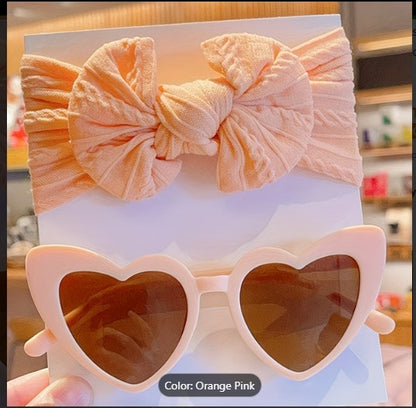 Little Diva Edition™ — Heart Sunglasses & Bow Headband Set