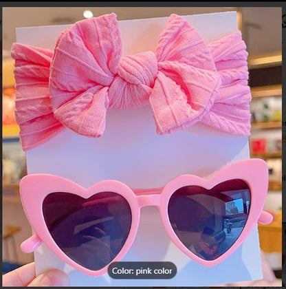 Little Diva Edition™ — Heart Sunglasses & Bow Headband Set
