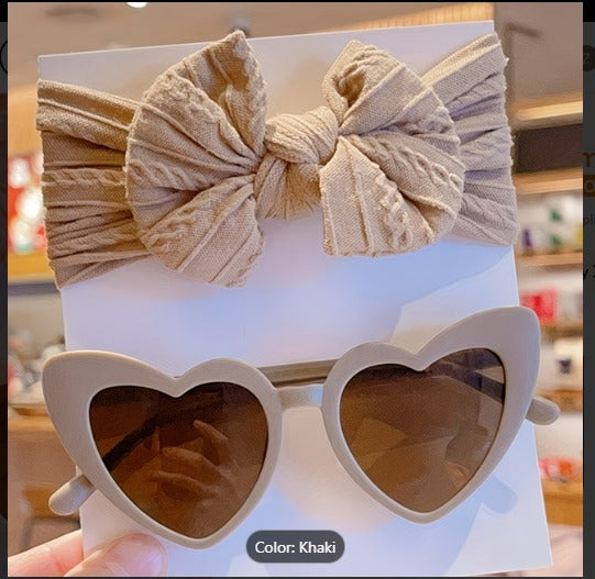 Little Diva Edition™ — Heart Sunglasses & Bow Headband Set