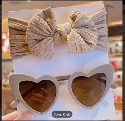 Little Diva Edition™ — Heart Sunglasses & Bow Headband Set