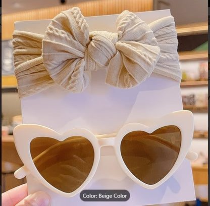 Little Diva Edition™ — Heart Sunglasses & Bow Headband Set