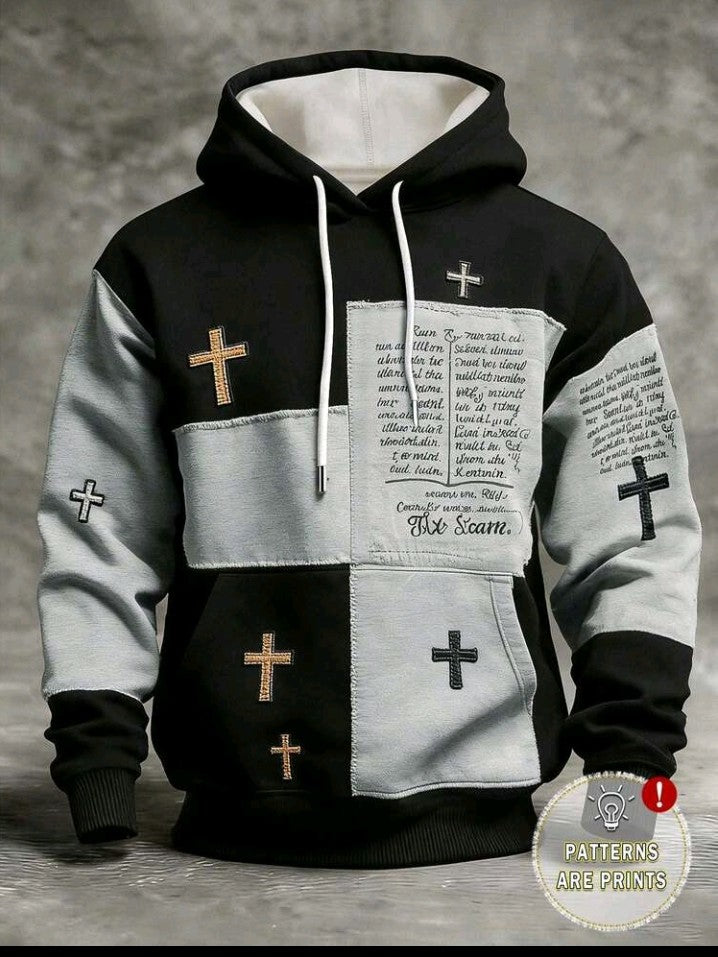 Little Obsessed™ Jesus Cross Print Hoodie