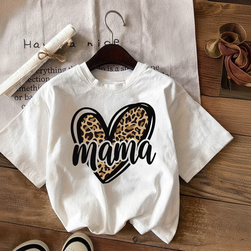 Mama & Mini Matching Leopard Heart Tee