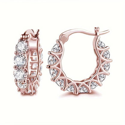 Crystal Teardrop Hoop Earrings