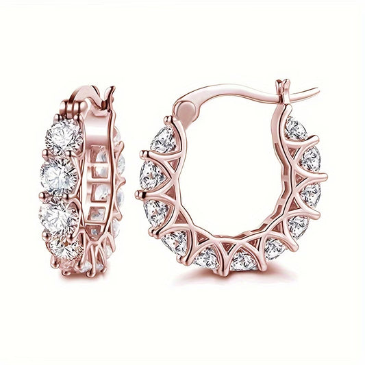 Crystal Teardrop Hoop Earrings